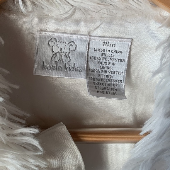 KOALA KIDS White Faux Fur Vest with Bow - Picture 3 of 7